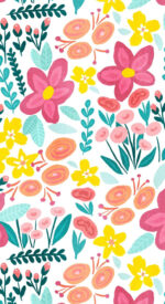 floral36 150x275 - おしゃれな花柄の無料高画質スマホ壁紙115枚 [iPhone＆Androidに対応]