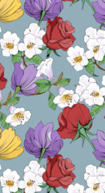 floral39 150x275 - おしゃれな花柄の無料高画質スマホ壁紙115枚 [iPhone＆Androidに対応]