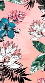 floral73 150x275 - おしゃれな花柄の無料高画質スマホ壁紙115枚 [iPhone＆Androidに対応]