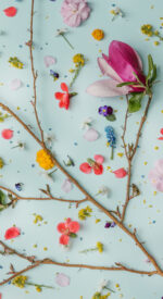 floral79 150x275 - おしゃれな花柄の無料高画質スマホ壁紙115枚 [iPhone＆Androidに対応]